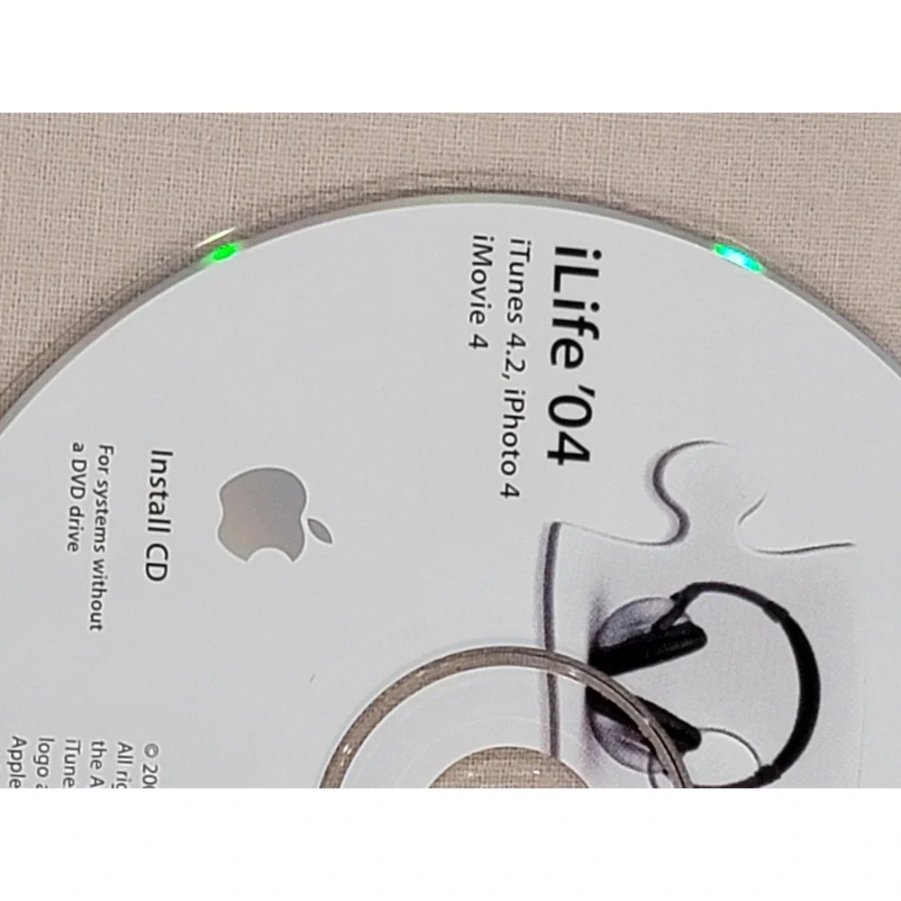 Apple iLife '04 Install CD iTunes 4.2 iPhoto‎ 4 iMovie 4 Mac Software Version 4